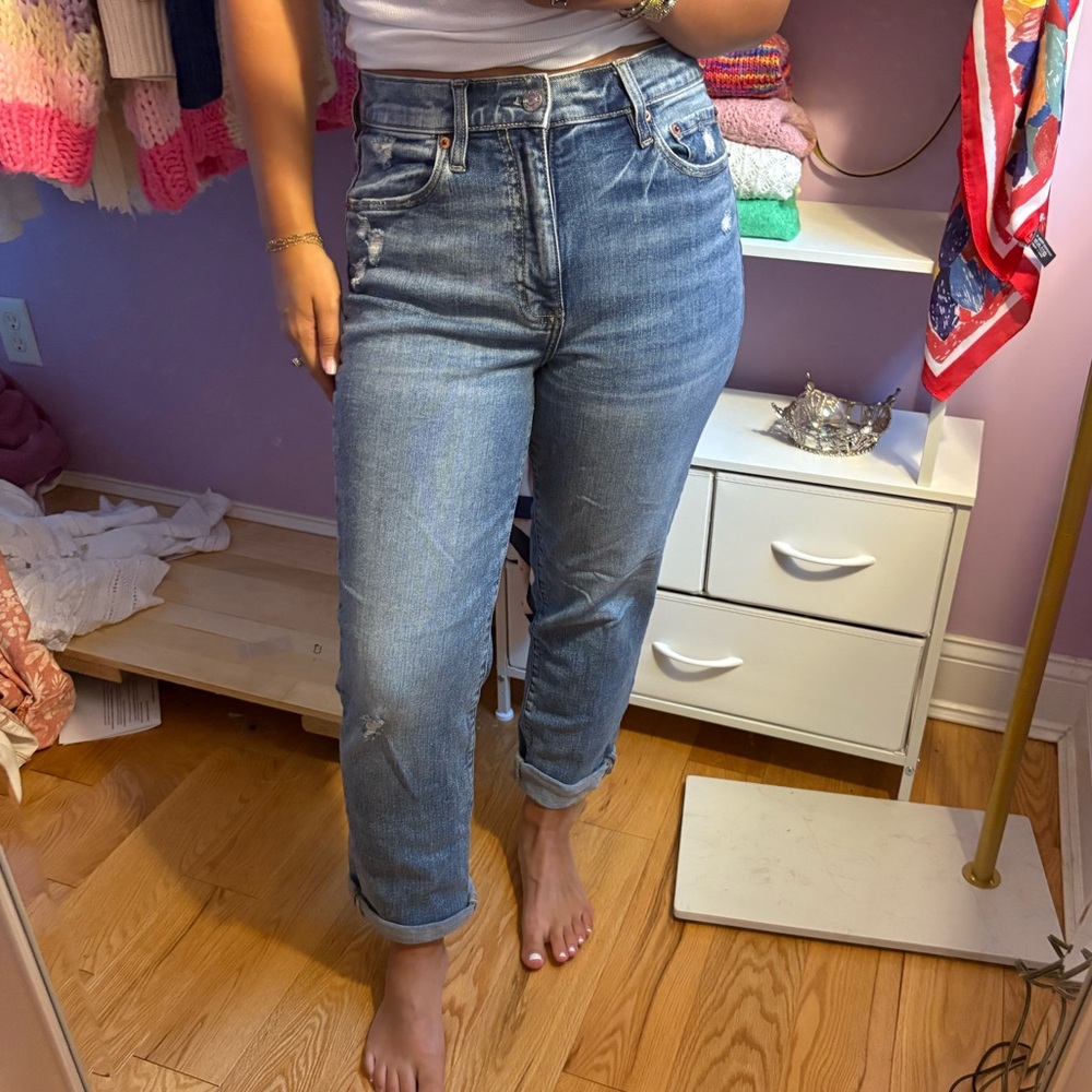 DAZE DENIM Straight Leg Classic Blue Women's Jeans